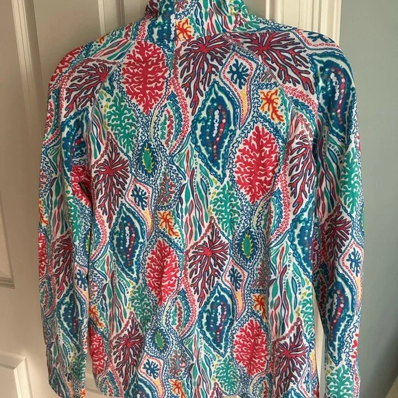 Lilly Pulitzer Skipper Popover In Let Minnow - Picture 4 of 4